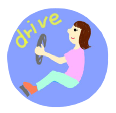 Lady stamp sticker #442825