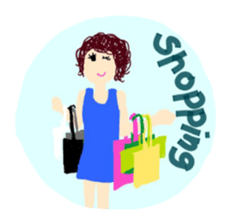 Lady stamp sticker #442826