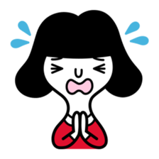 Shy girl "Ma-ko" sticker #443178