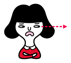 Shy girl "Ma-ko" sticker #443185