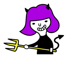 Shy girl "Ma-ko" sticker #443198