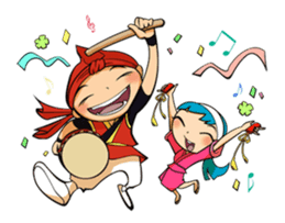 Eisa-kun & Mo-rechan sticker #443439