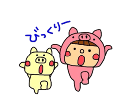 Pig costume? why not. sticker #444107