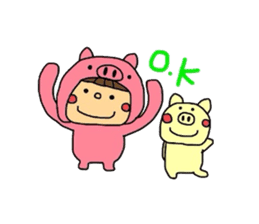 Pig costume? why not. sticker #444108