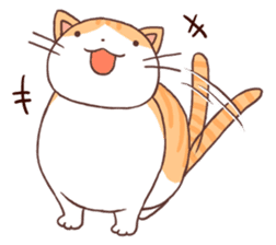 Cute orange tabby cat sticker #445130