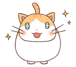 Cute orange tabby cat sticker #445132