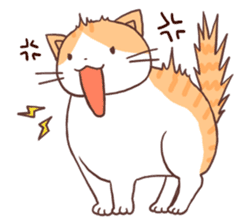 Cute orange tabby cat sticker #445143