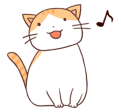 Cute orange tabby cat sticker #445144