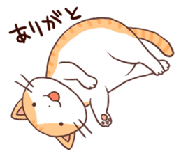 Cute orange tabby cat sticker #445146