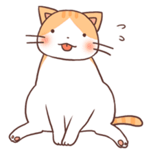 Cute orange tabby cat sticker #445151