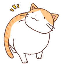 Cute orange tabby cat sticker #445152
