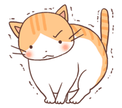 Cute orange tabby cat sticker #445153