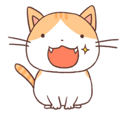 Cute orange tabby cat sticker #445154