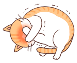 Cute orange tabby cat sticker #445161