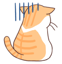 Cute orange tabby cat sticker #445162