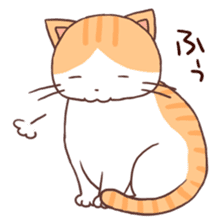 Cute orange tabby cat sticker #445166