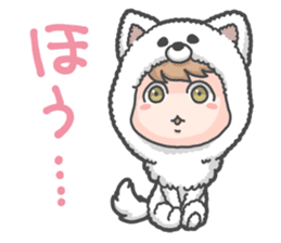 Costume of a dog and the cat. sticker #445503