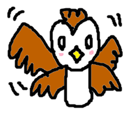 Cute sparrow sticker #446532