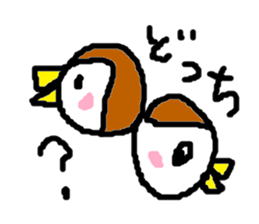 Cute sparrow sticker #446535