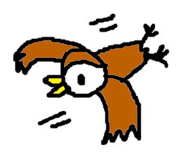 Cute sparrow sticker #446564