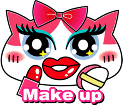 Colorful cat sticker #446893