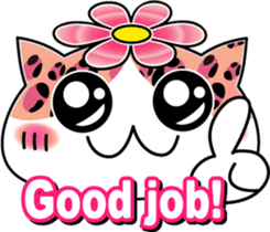 Colorful cat sticker #446894