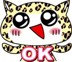 Colorful cat sticker #446896