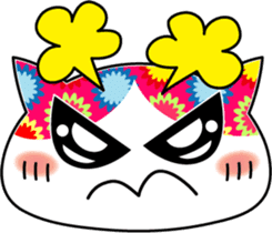 Colorful cat sticker #446898