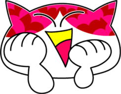 Colorful cat sticker #446905