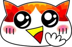 Colorful cat sticker #446906