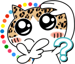 Colorful cat sticker #446908