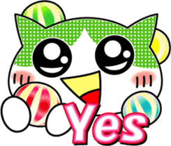 Colorful cat sticker #446909