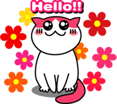 Colorful cat sticker #446913