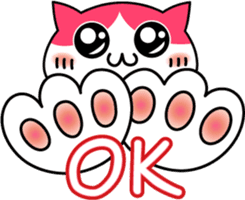 Colorful cat sticker #446916