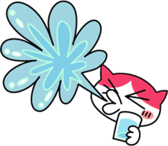 Colorful cat sticker #446920