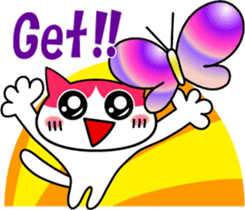 Colorful cat sticker #446921