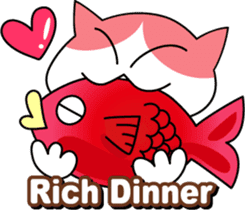 Colorful cat sticker #446923