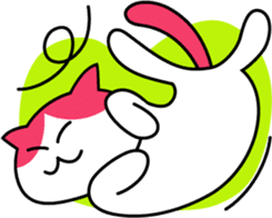 Colorful cat sticker #446927