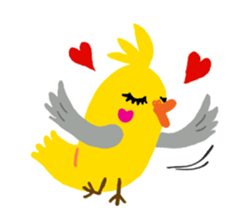 Happy chubby bird. sticker #447491