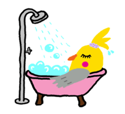 Happy chubby bird. sticker #447496