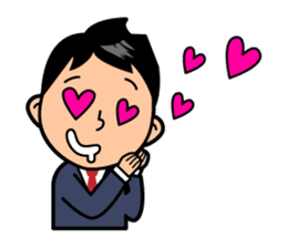 Mr. Abe of business sticker #448377