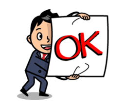 Mr. Abe of business sticker #448378