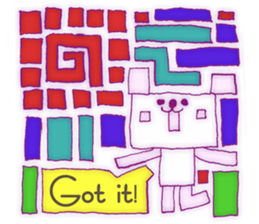 Animal tile (English ver.) sticker #448649