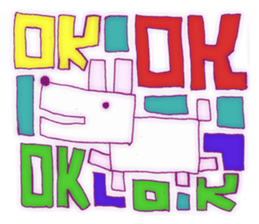 Animal tile (English ver.) sticker #448651