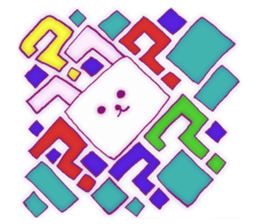 Animal tile (English ver.) sticker #448656