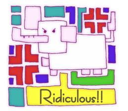 Animal tile (English ver.) sticker #448661