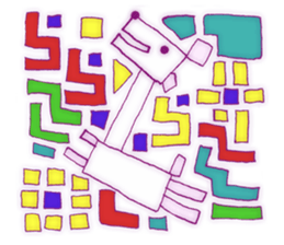 Animal tile (English ver.) sticker #448670