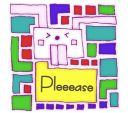 Animal tile (English ver.) sticker #448671