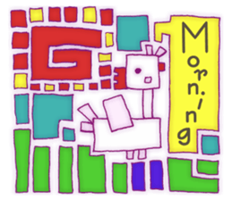 Animal tile (English ver.) sticker #448683