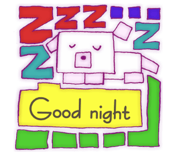 Animal tile (English ver.) sticker #448684